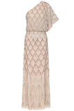 Theodora Embellished One Shoulder Maxi Dress