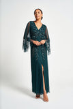 Vanessa Storm Green Embellished Maxi Dress