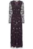 Willow Deep Purple Embellished Maxi Dress