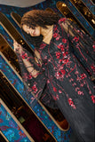 Zola Black Floral Embellished Cape Maxi Dress