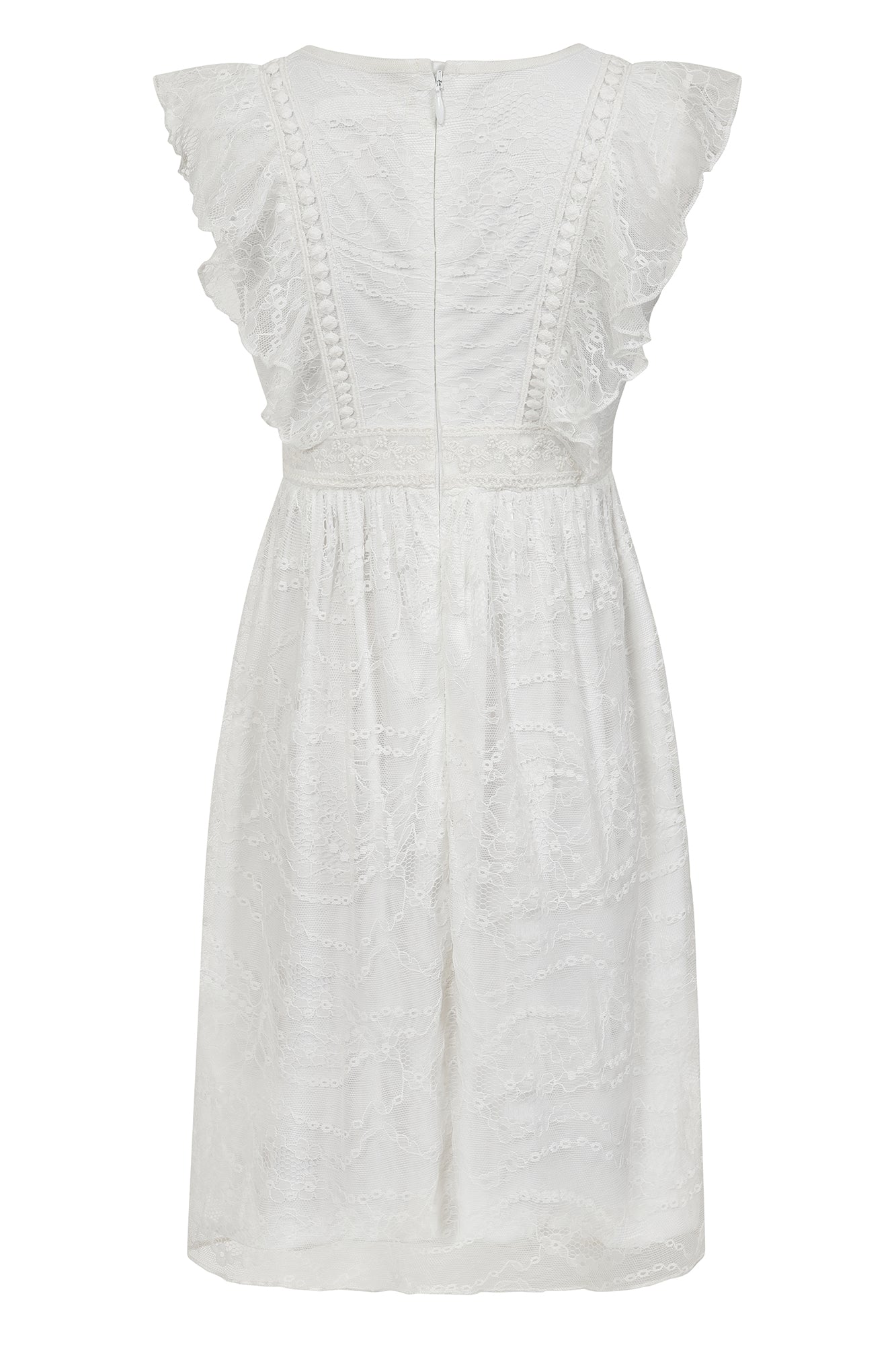 Annie Lace Dress with Frill Detail