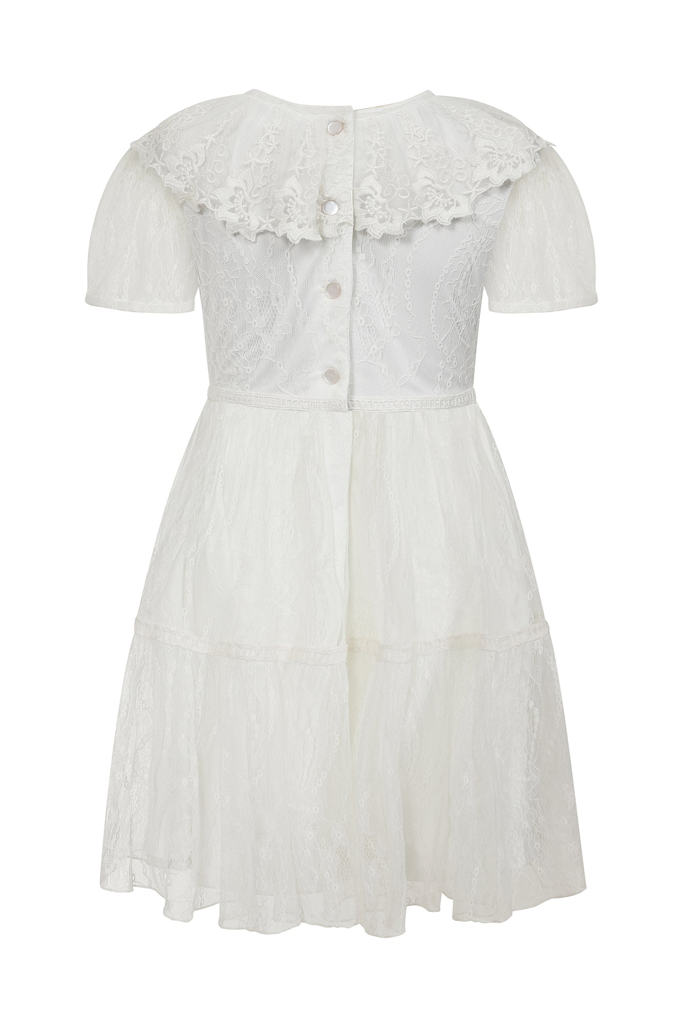 Amabella Lace Dress with Frill Collar