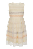 Corinne Rainbow Lace Trim Dress