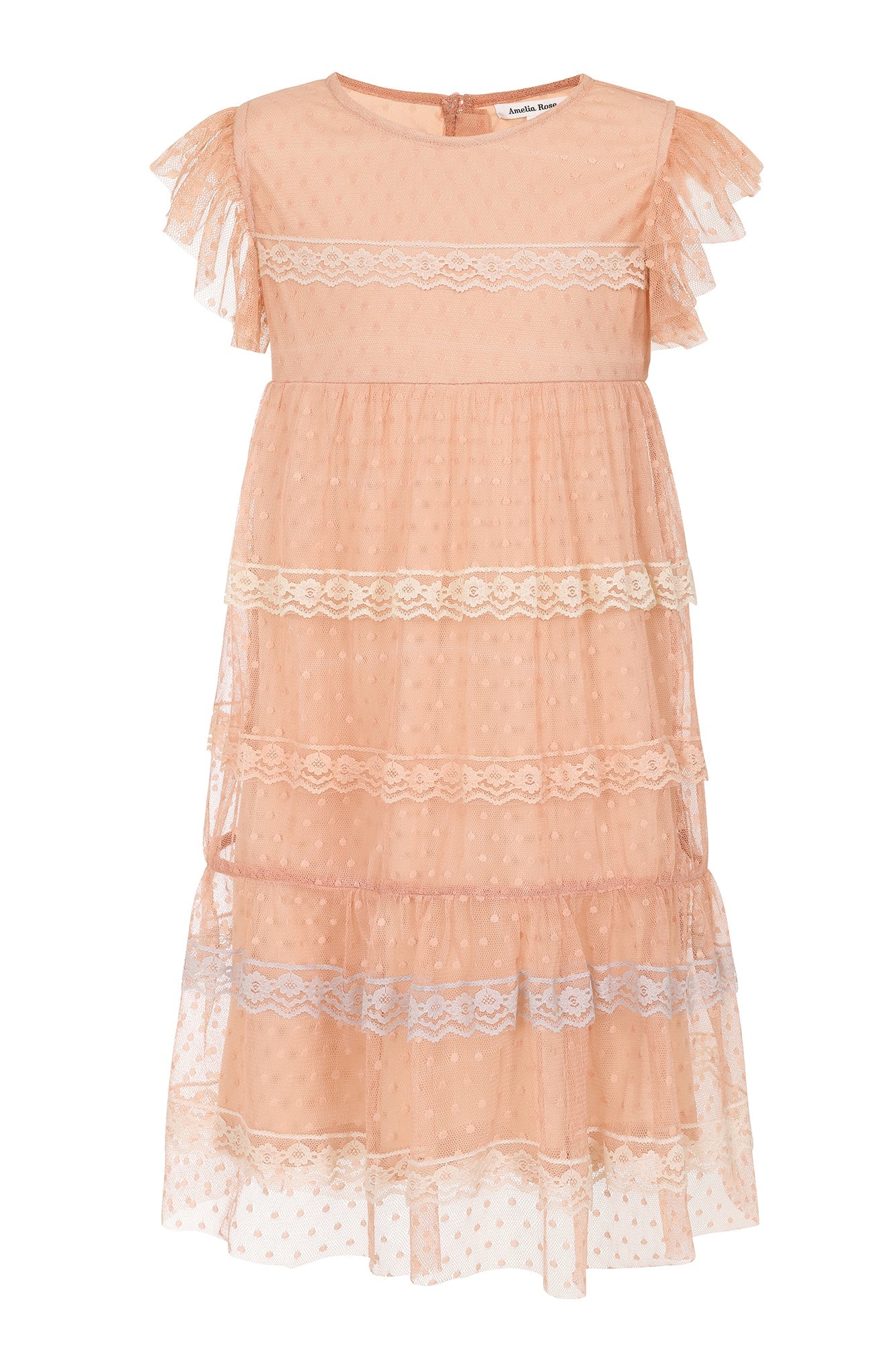 Corabelle Ruffled Lace Dress