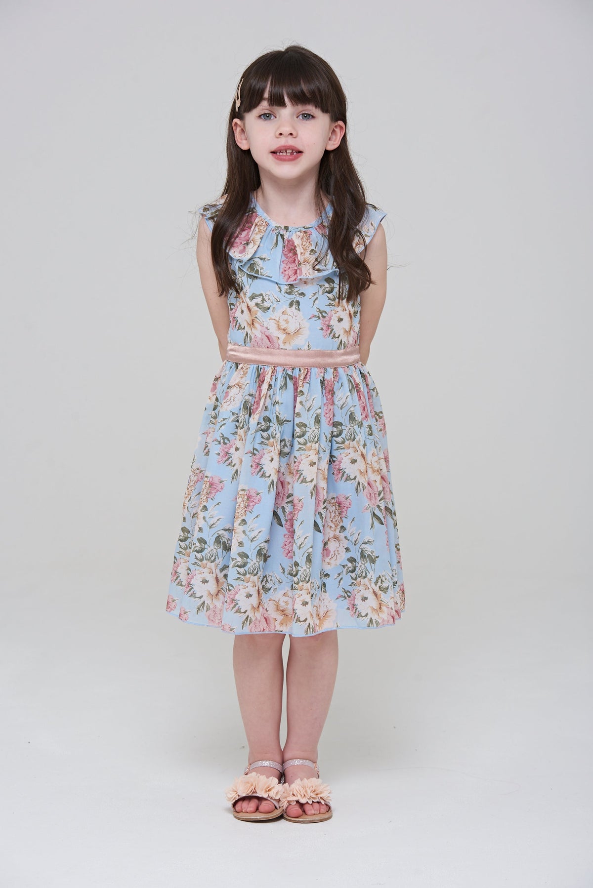 Billie Floral Print Dress with Collar