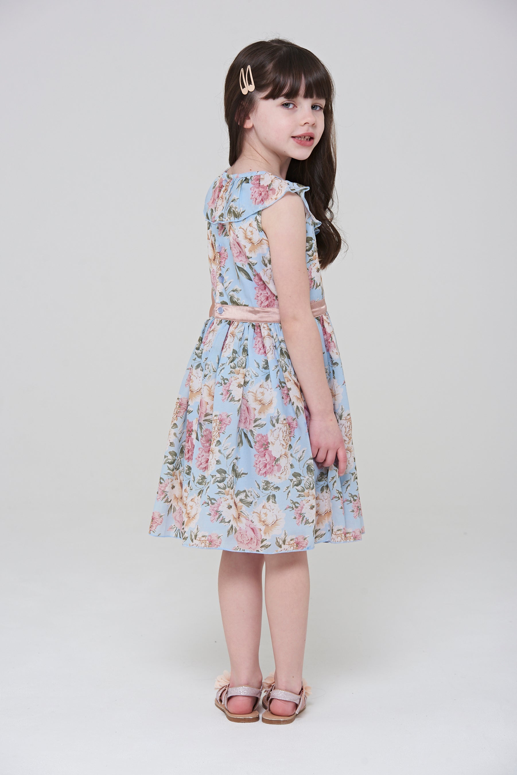 Billie Floral Print Dress with Collar