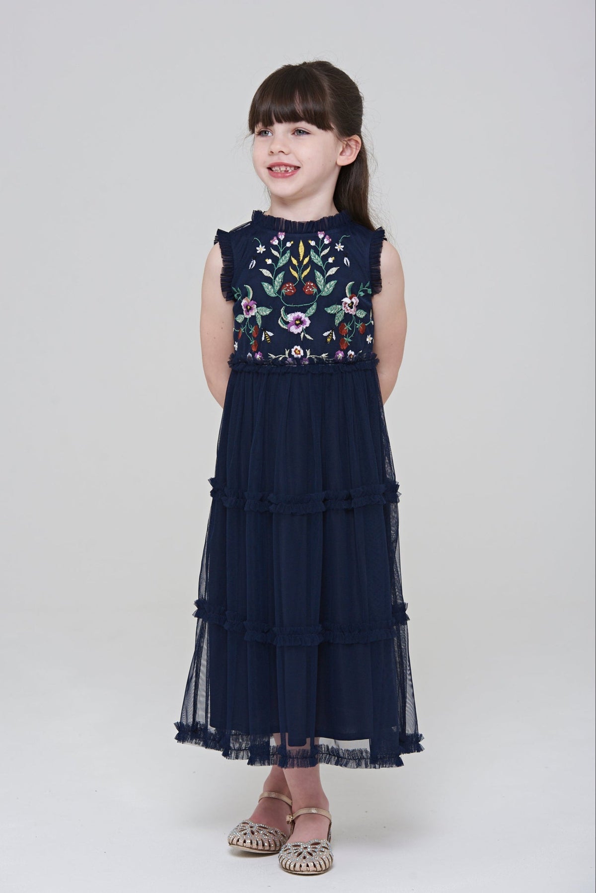 Aubrey Floral Embroidered Dress