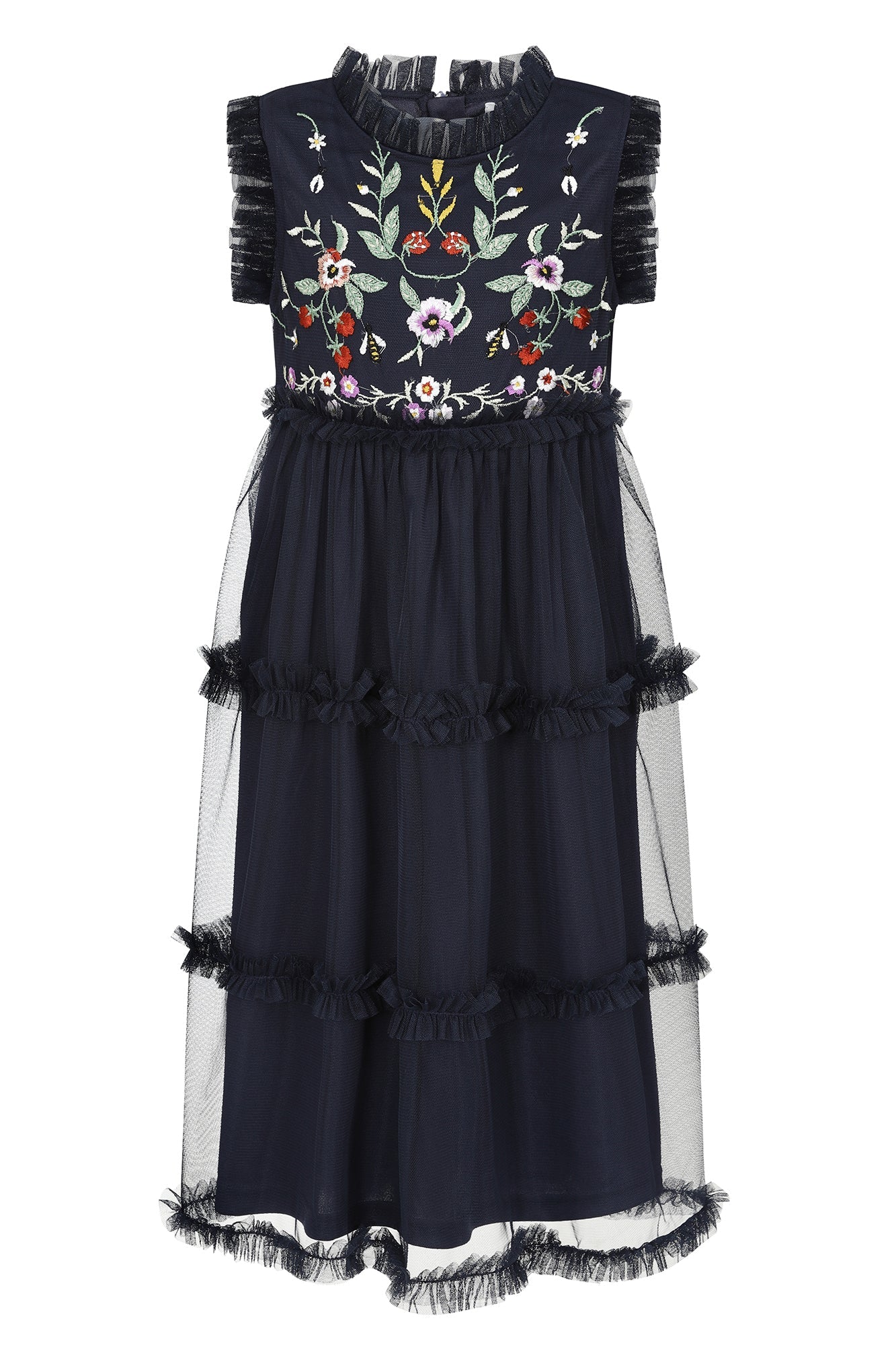 Aubrey Floral Embroidered Dress