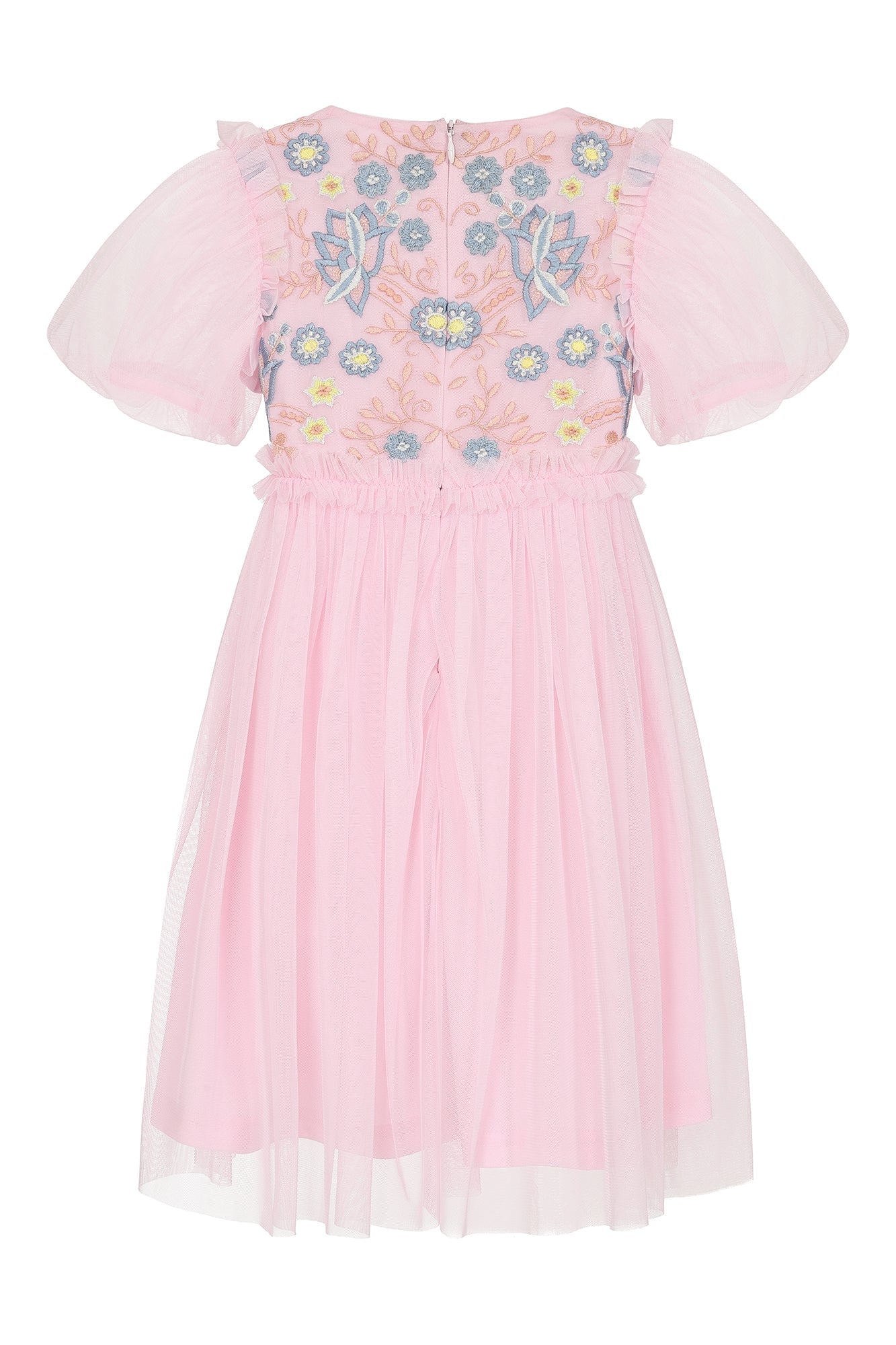 Lacey Blush Floral Embroidered Dress