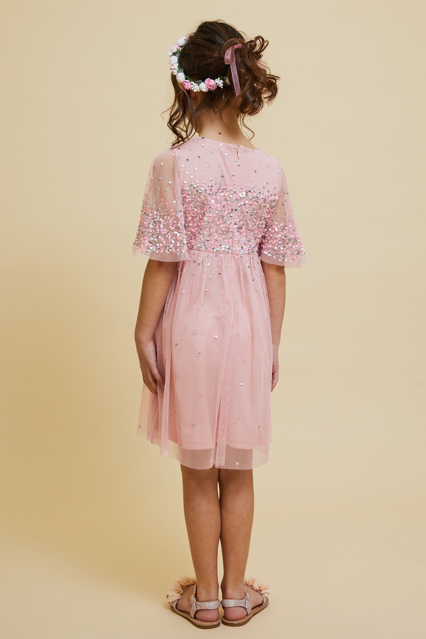 Sadie Blush Scatter Sequin Dress