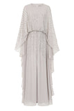 Ada Embellished Cape Sleeve Maxi Dress - Grey