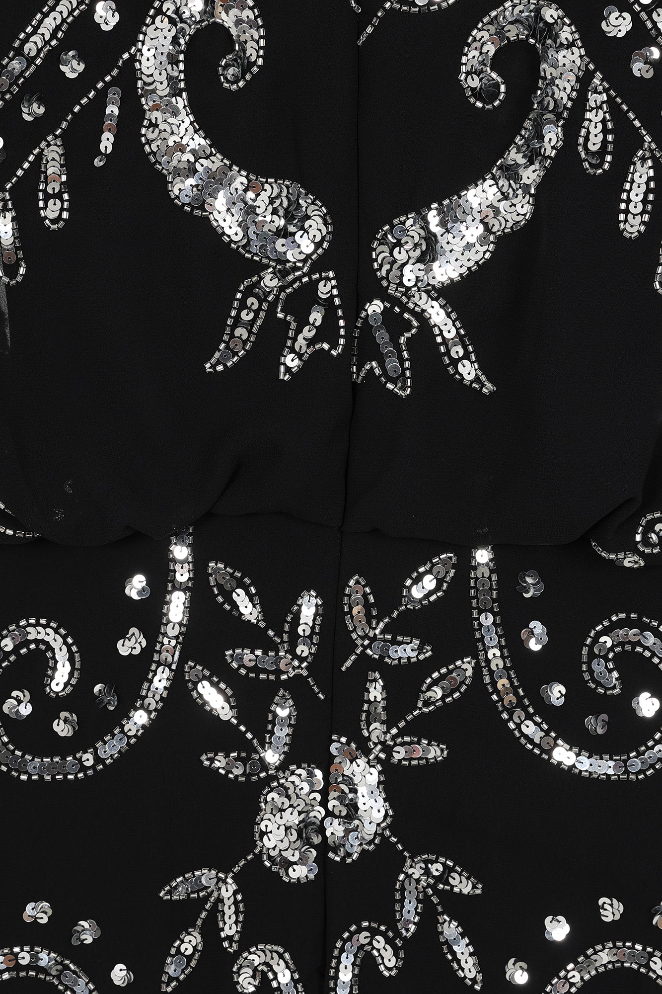 Adrienne Black Embellished Midi Dress