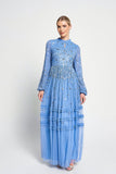 Agnes Sequin Maxi Dress - Powder Blue