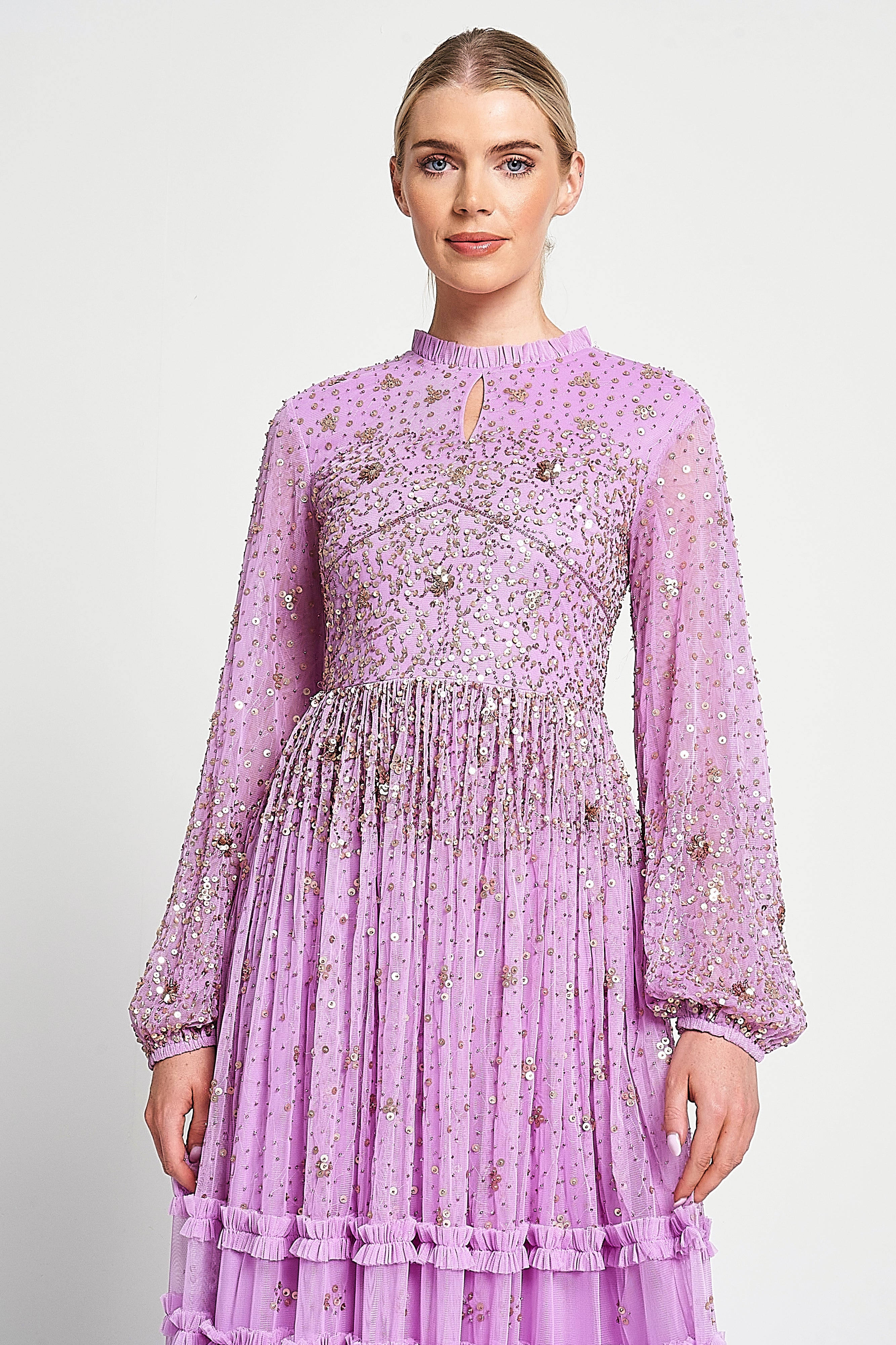 Agnes Sequin Maxi Dress - Pink