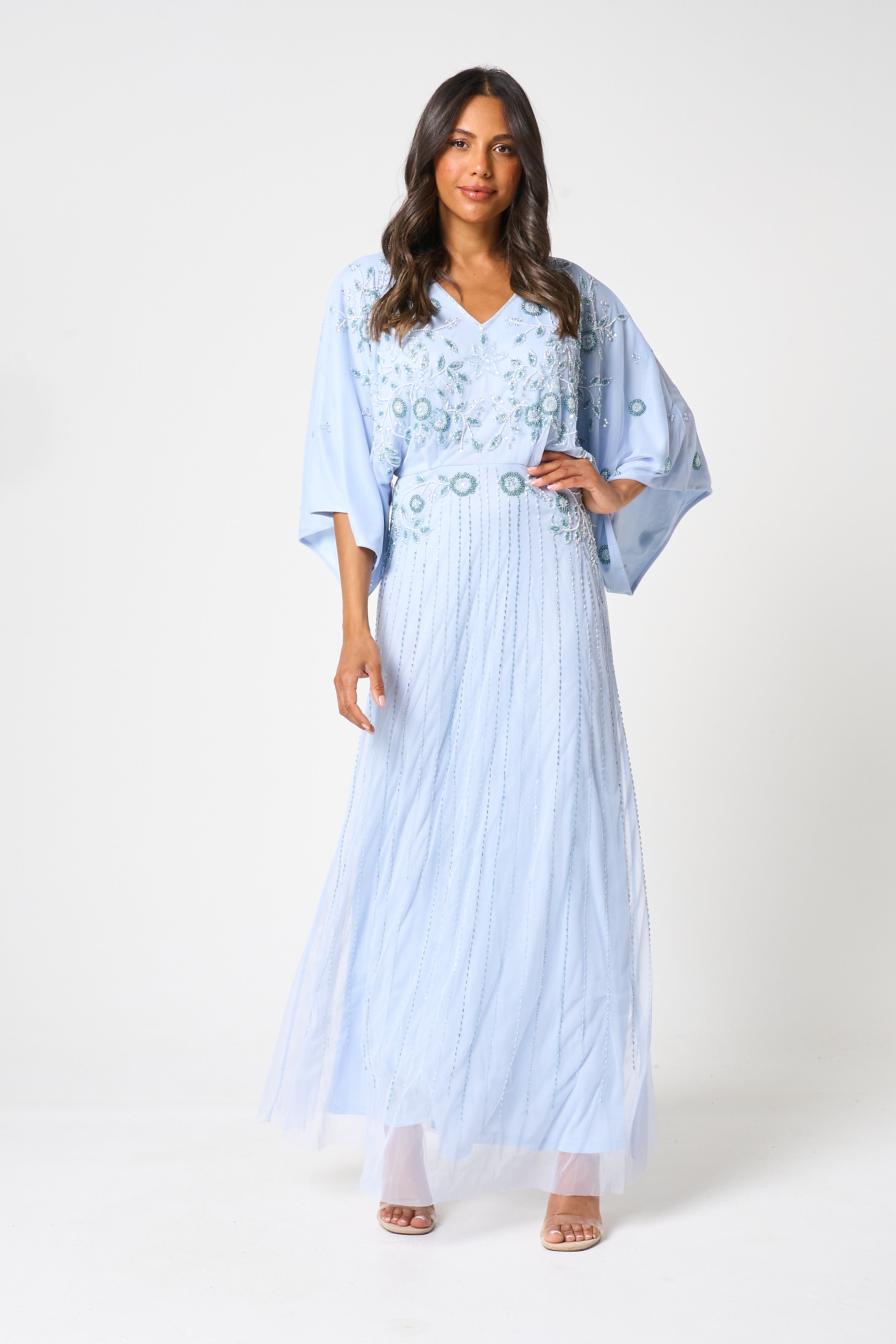 Airlie Blue Embellished Maxi Dress