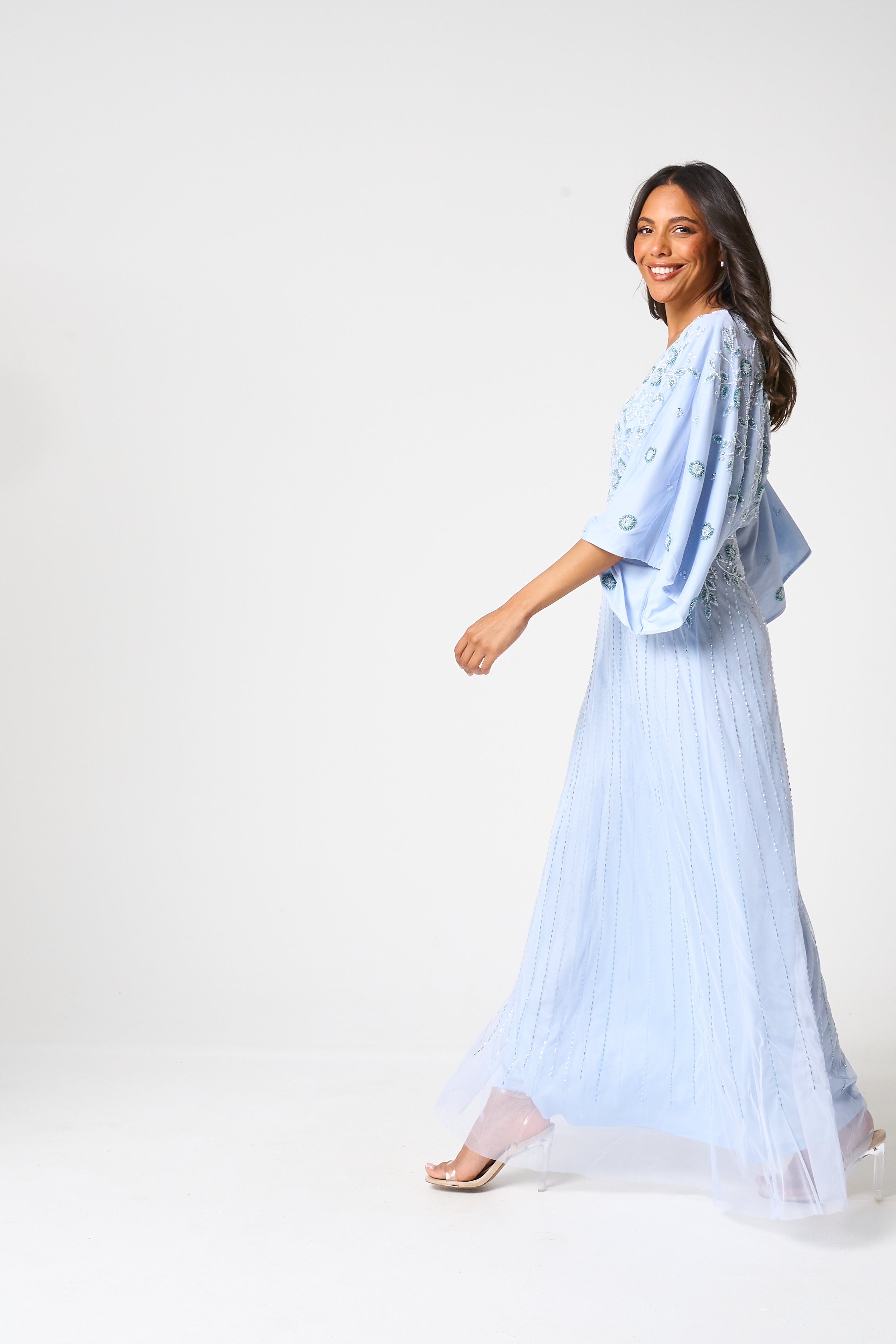 Airlie Blue Embellished Maxi Dress
