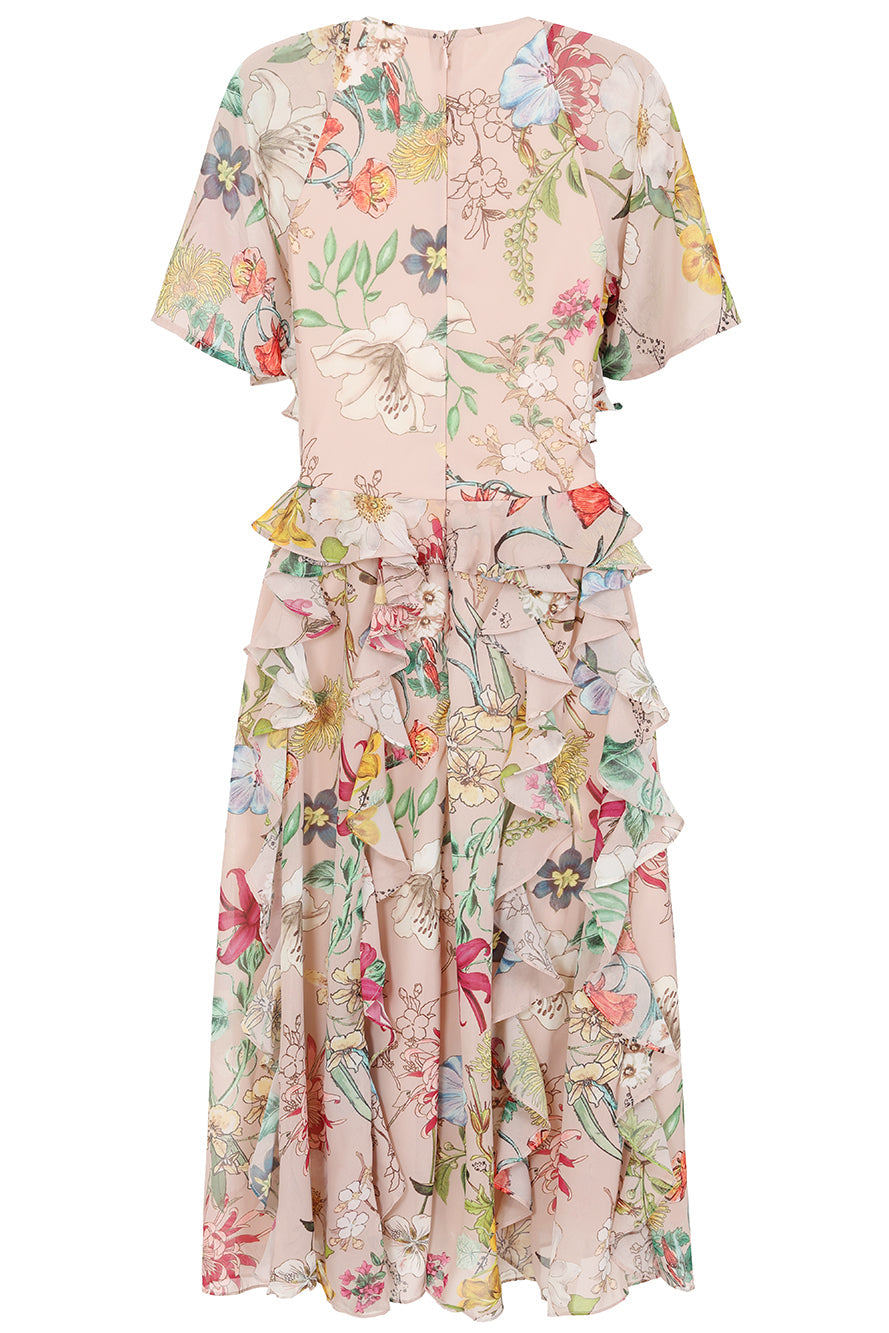 Aisley Floral Print Midi Dress