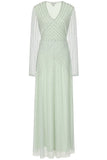 Alberta Embellished Maxi in Seafoam Green