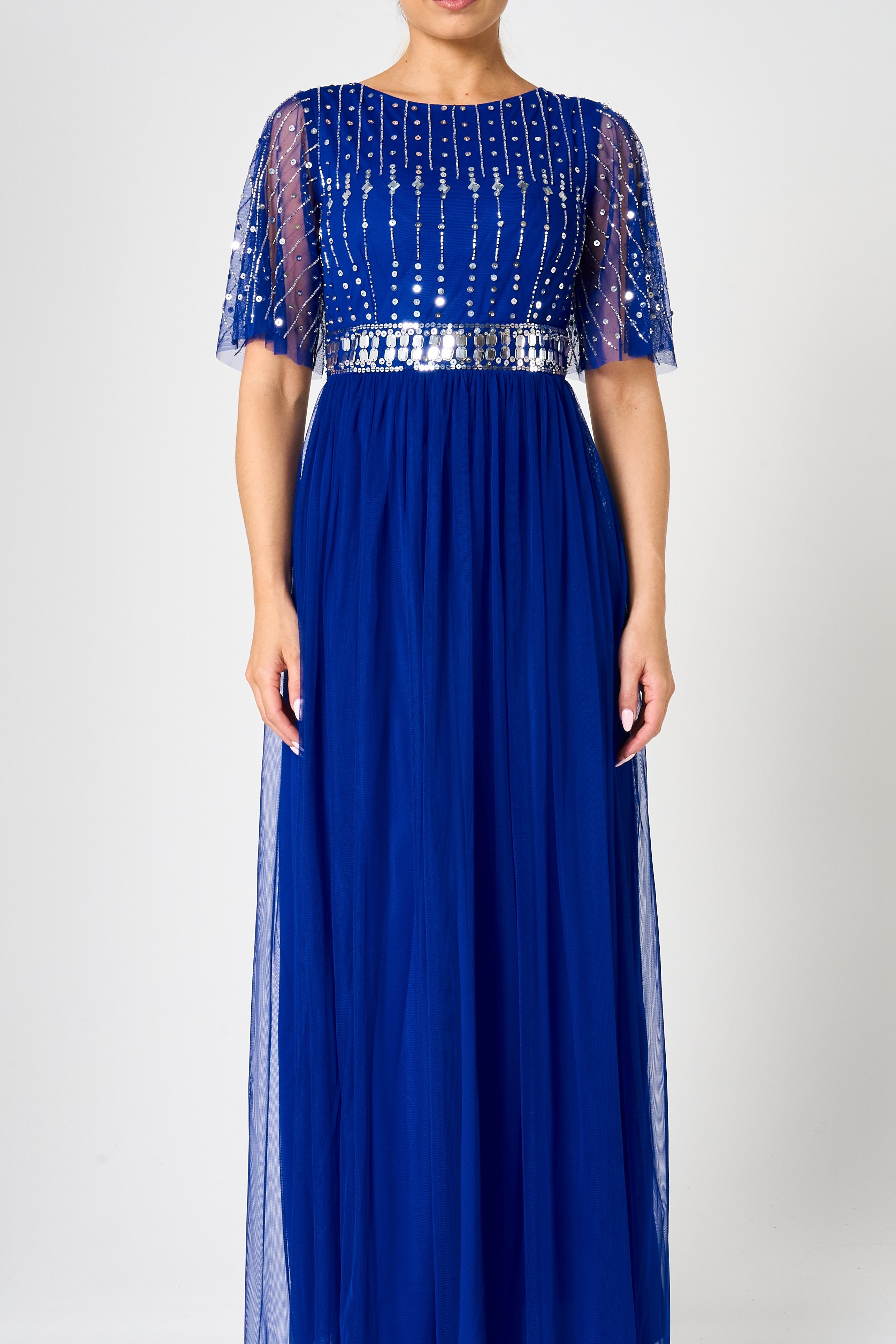Alice Cobalt Blue Embellished Maxi Dress 
