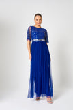Alice Cobalt Blue Embellished Maxi Dress 