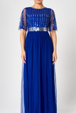 Alice Cobalt Blue Embellished Maxi Dress 