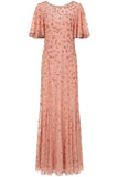 Amandine Blush Embellished Maxi Dress