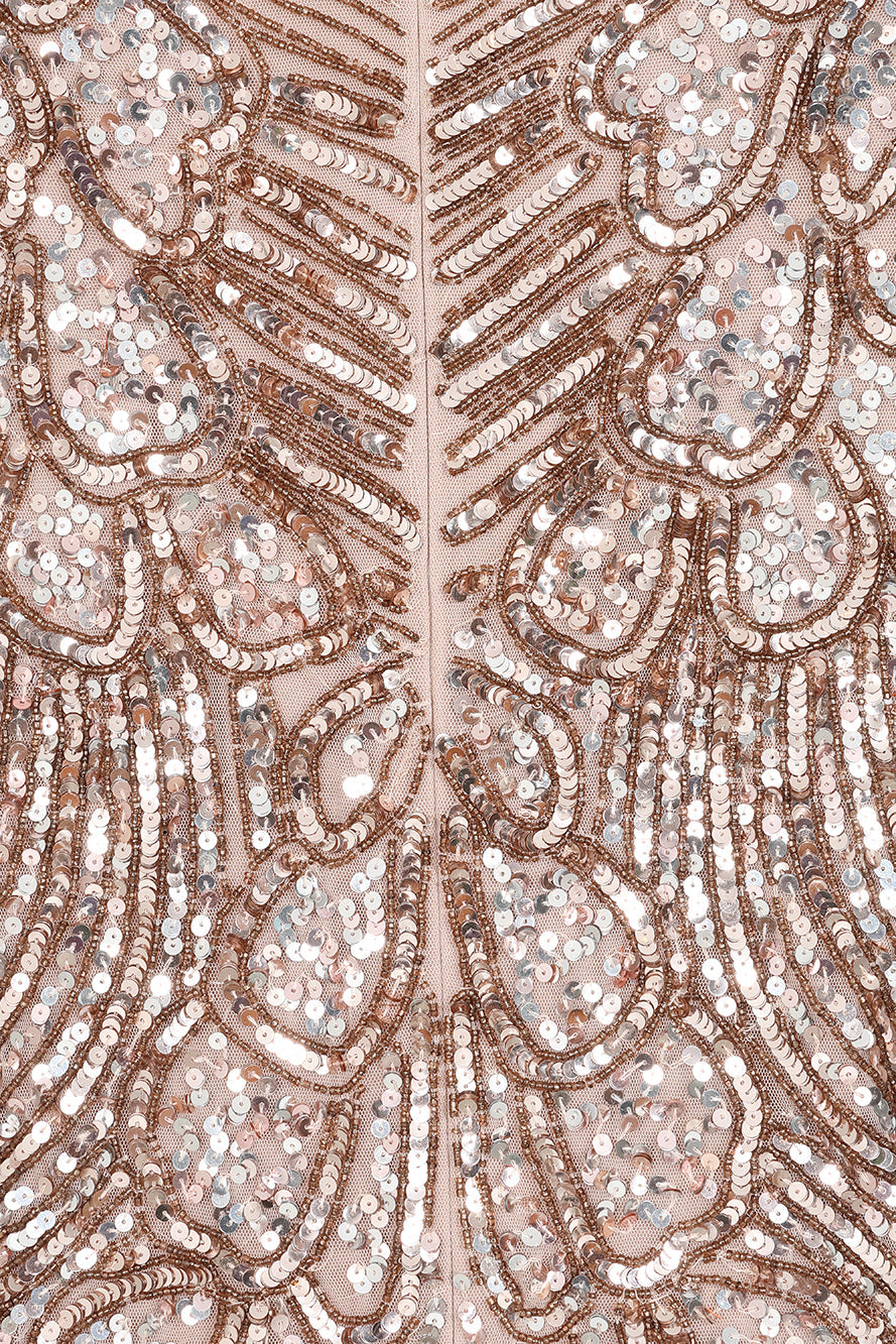 Audrey Embellished Dip Hem Midaxi Dress