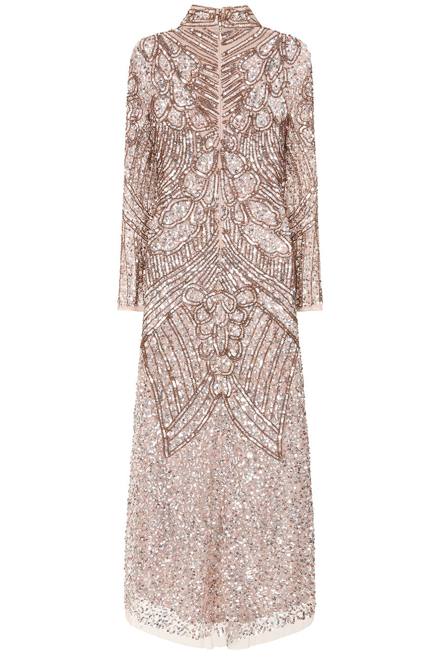 Audrey Embellished Dip Hem Midaxi Dress