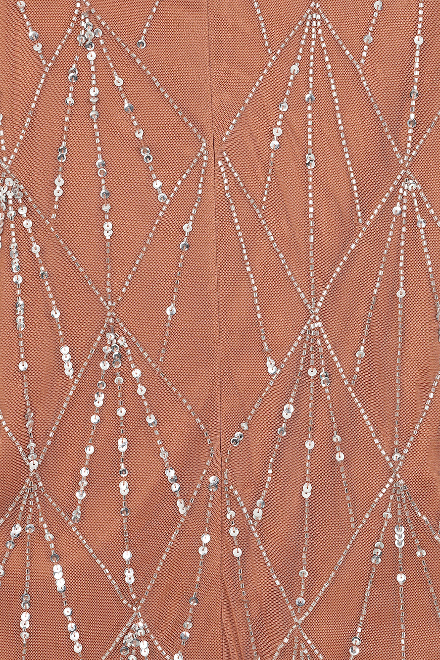 Aurielle Flared Sleeve Sequin Maxi Dress by Amelia Rose – modest long-sleeved maxi gown with delicate sequin embellishments, perfect for weddings and evening events