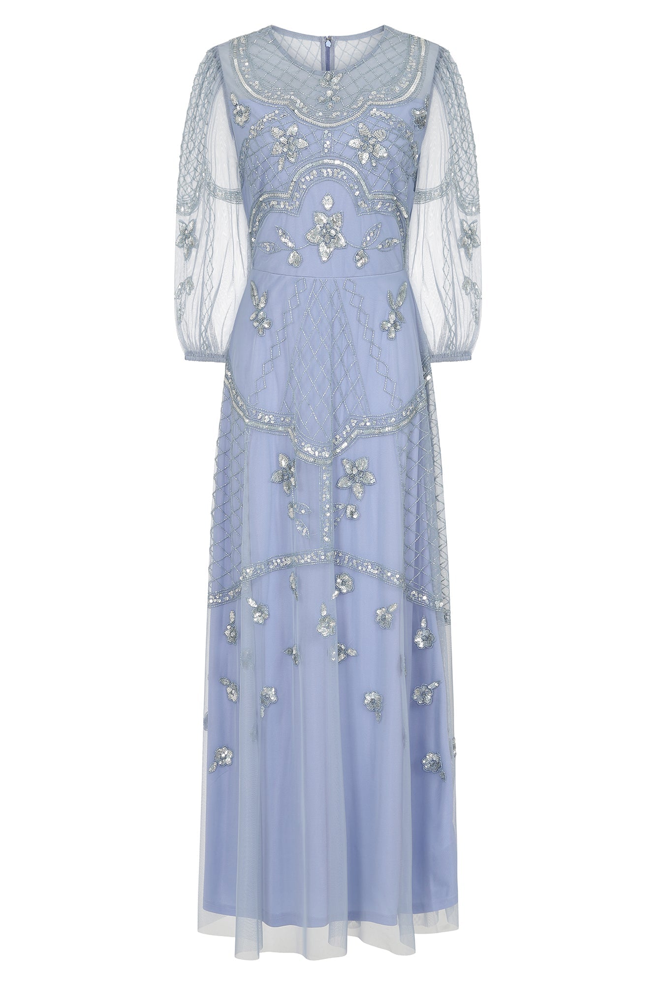 Calanthe Embellished Maxi Dress - Celestial Blue