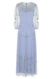 Calanthe Embellished Maxi Dress - Celestial Blue