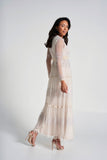 Calla Embroidered Maxi Dress - Nude