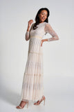 Calla Embroidered Maxi Dress - Nude