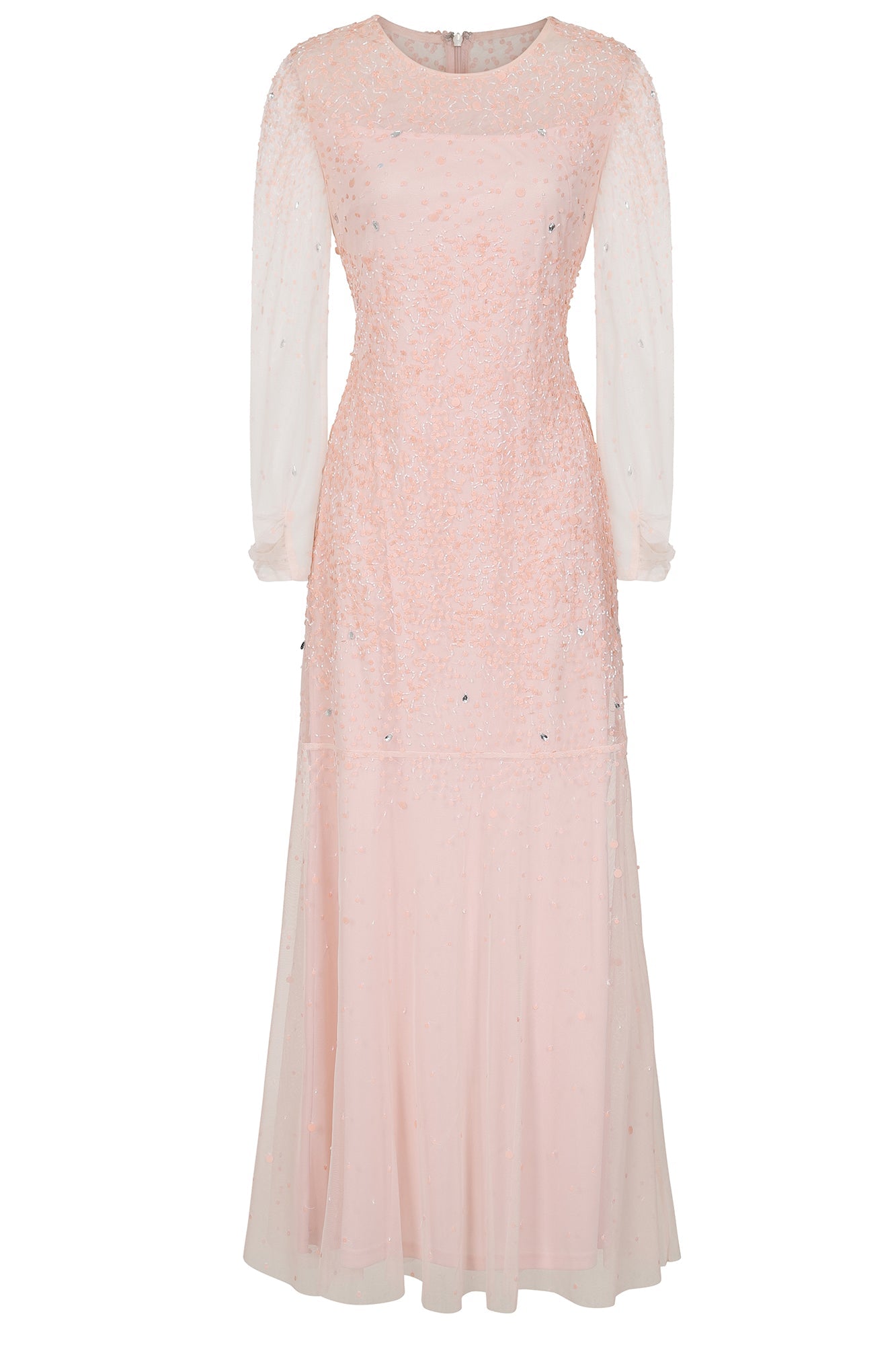 Carolyn Sequin Maxi Dress in Blush