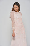 Carolyn Sequin Maxi Dress in Blush