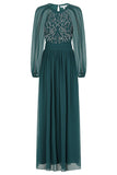 Celyn Green Embellished Maxi Dress