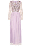 Clara Sequin Bodice Maxi Dress - Lilac