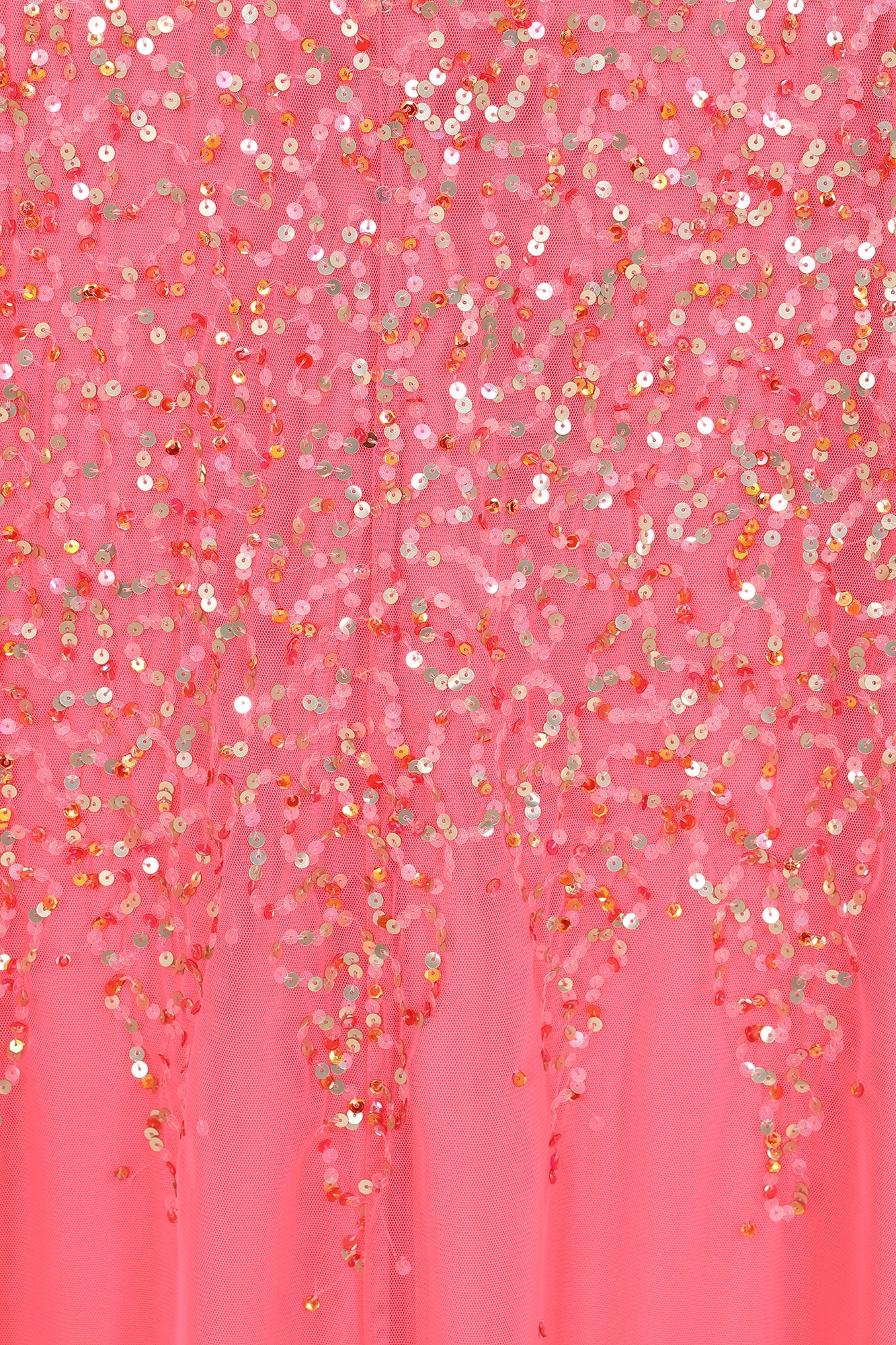 Cora Sequin Maxi Dress with Detachable Cape - Strawberry Pink