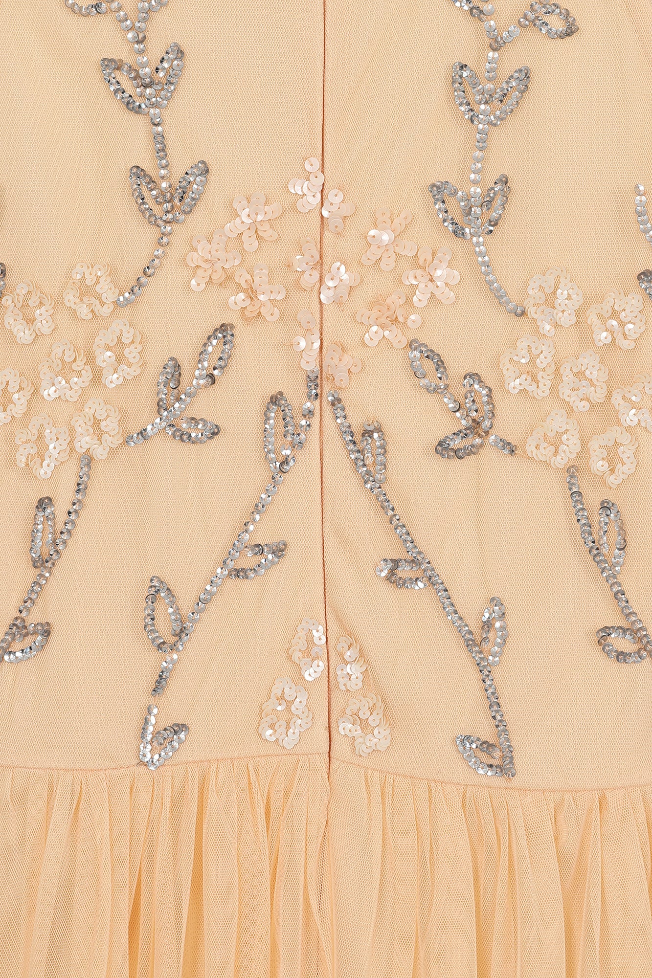 Cynthia Peach Embellished Maxi Dress