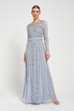 Daphne Grey Embellished Maxi Dress