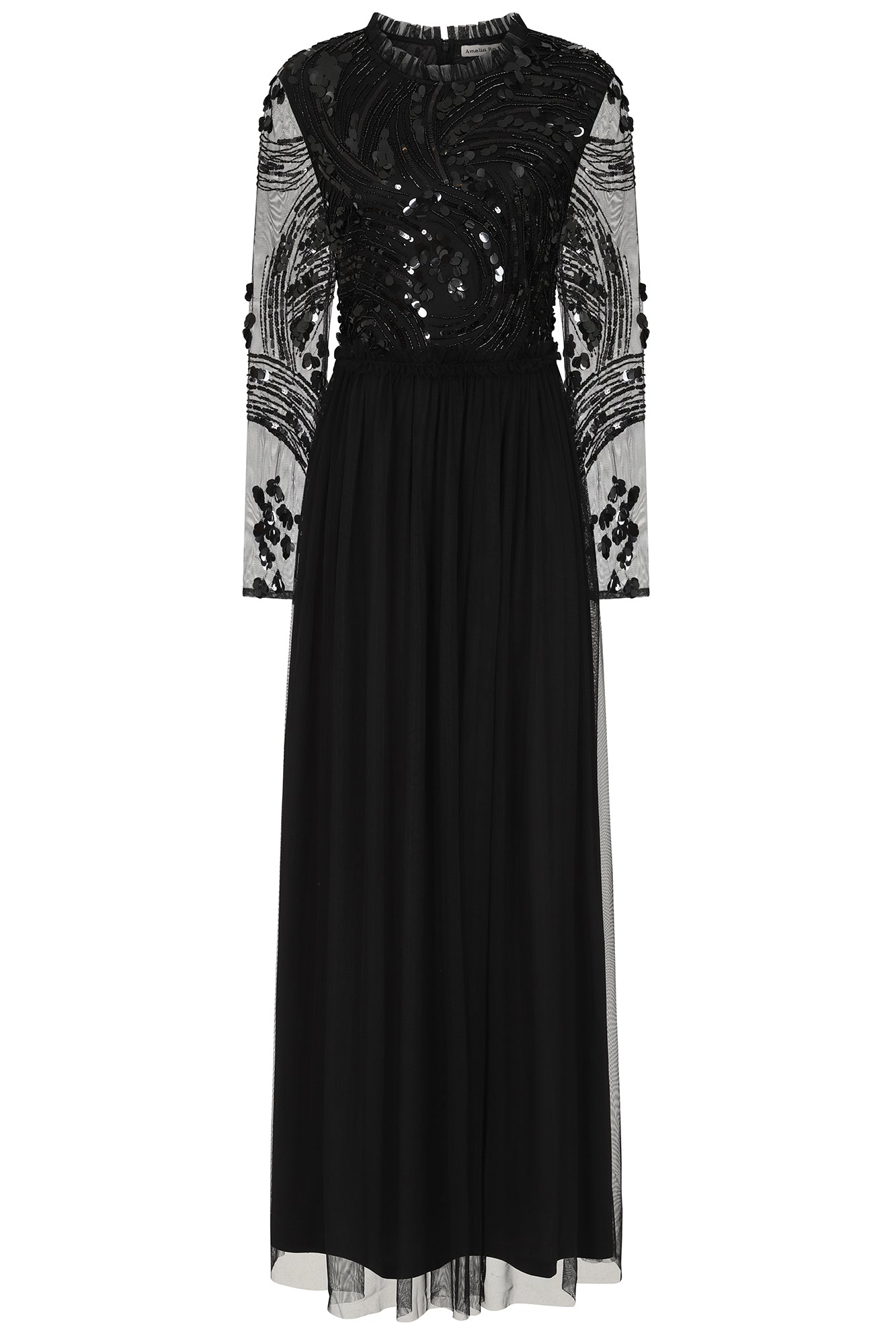 Darlene Sequin Maxi Dress - Black