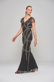 Deanna Sequin Maxi Dress in Black