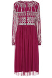 Debra Embellished Midi Dress - Purple 