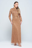 Edina Bronze Embellished Maxi Dress
