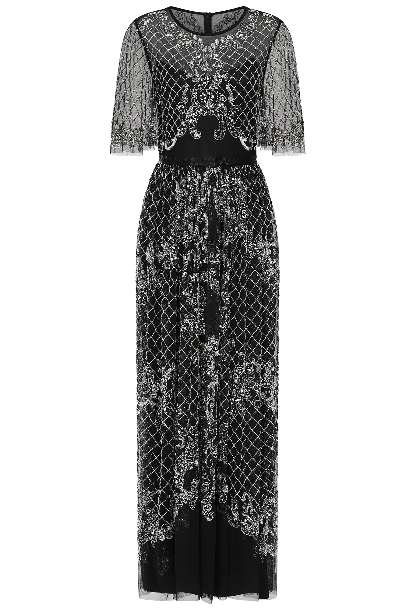 Edith Embellished Maxi Dress - Black 