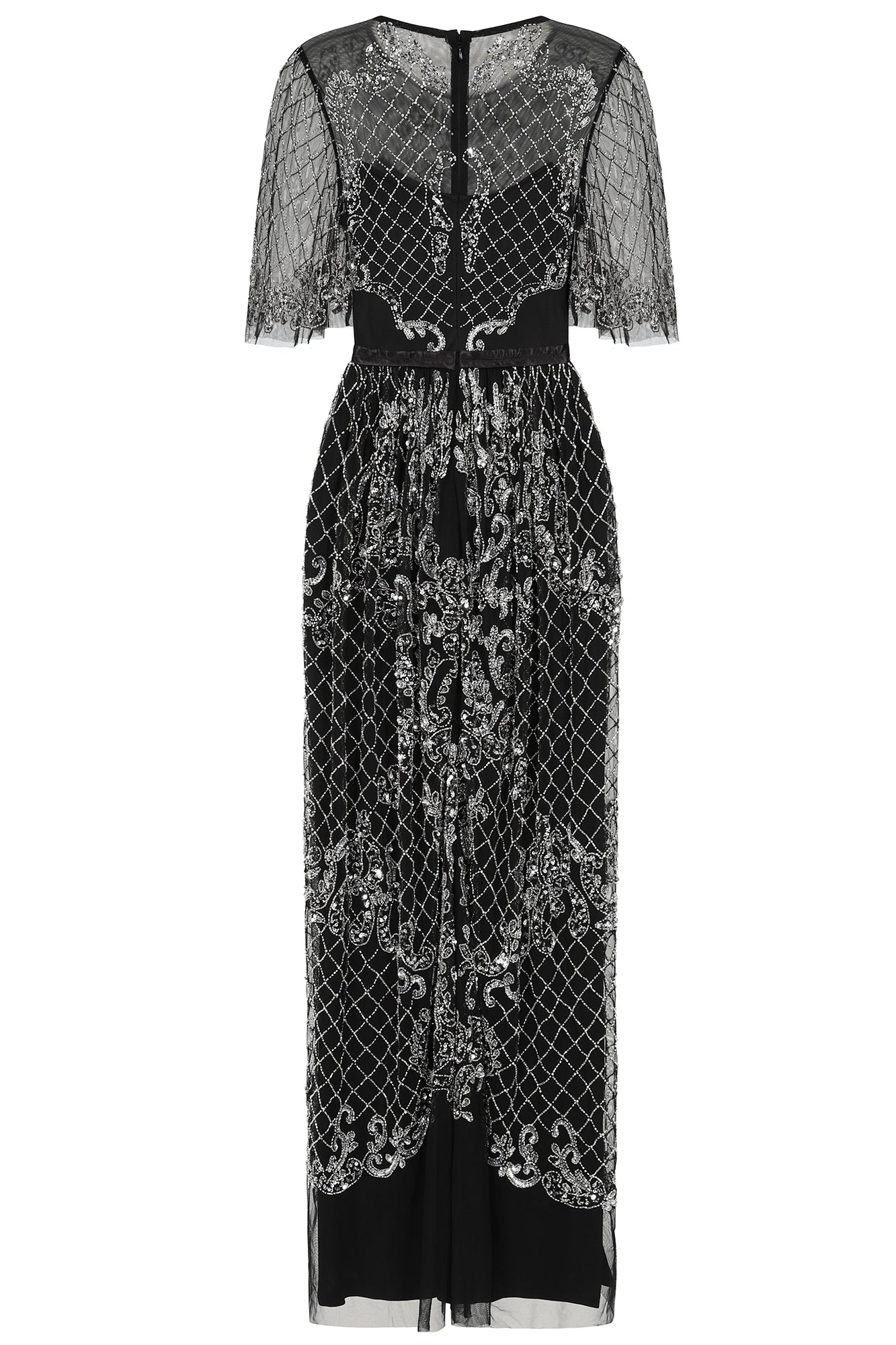 Edith Embellished Maxi Dress - Black 