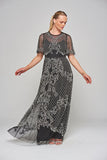 Edith Embellished Maxi Dress - Black 