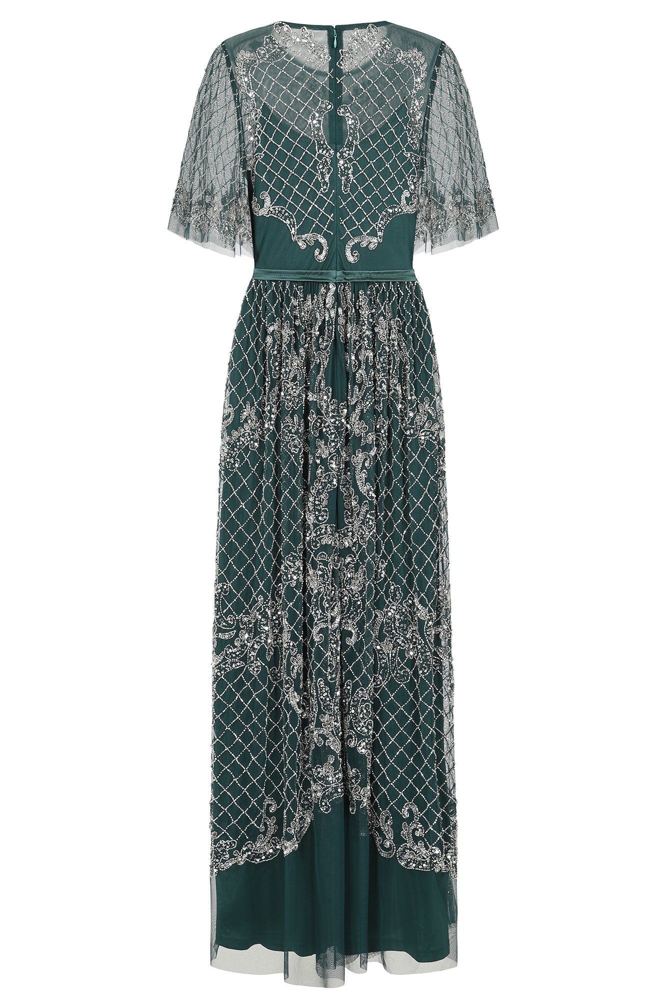 Edith Embellished Maxi Dress - Deep Teal