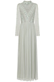 Elaine Seafoam Embellished Maxi Dress