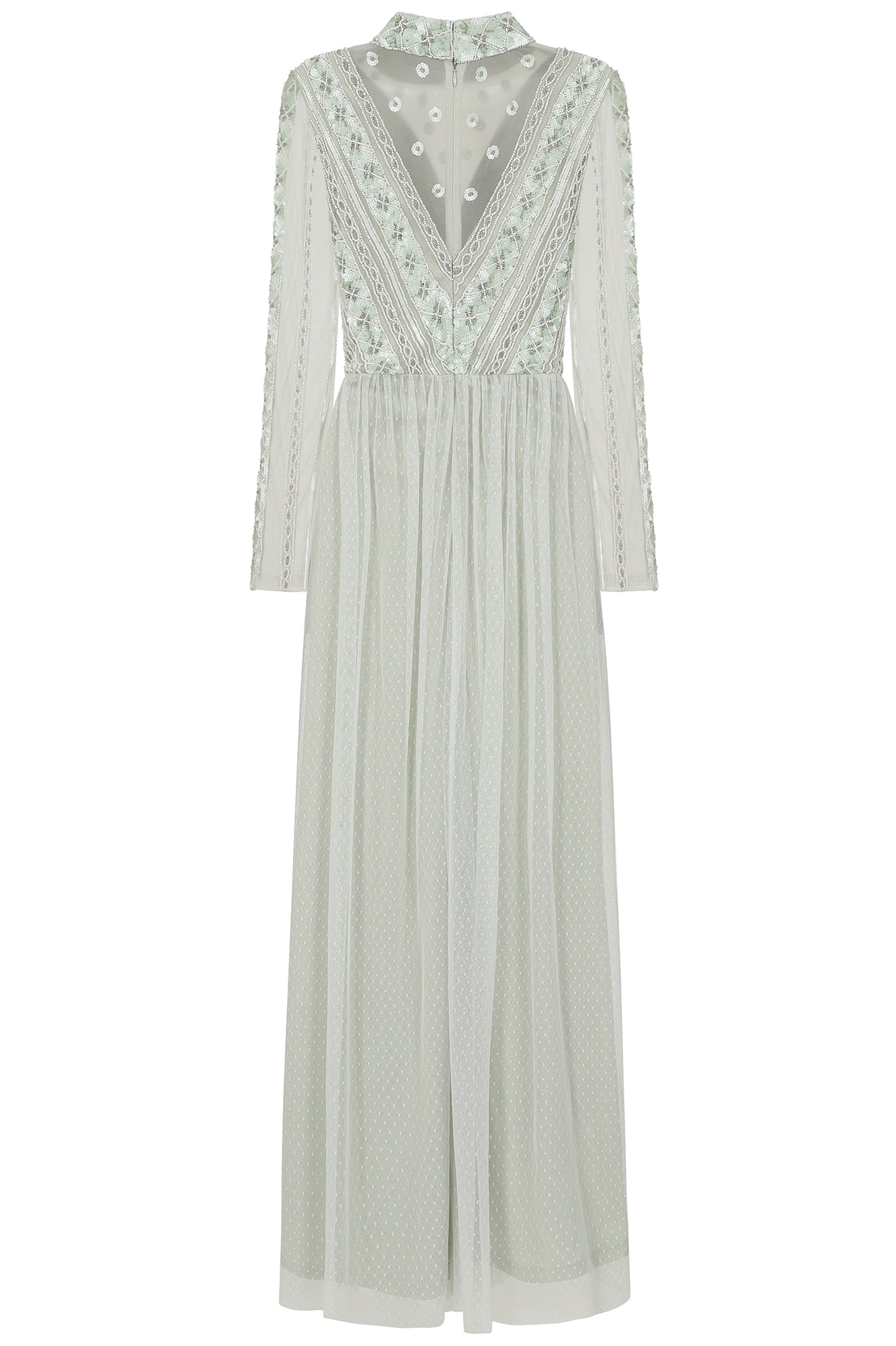 Elaine Seafoam Embellished Maxi Dress